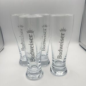 Budweiser 16.9 Pilsner Glass Set Of 4